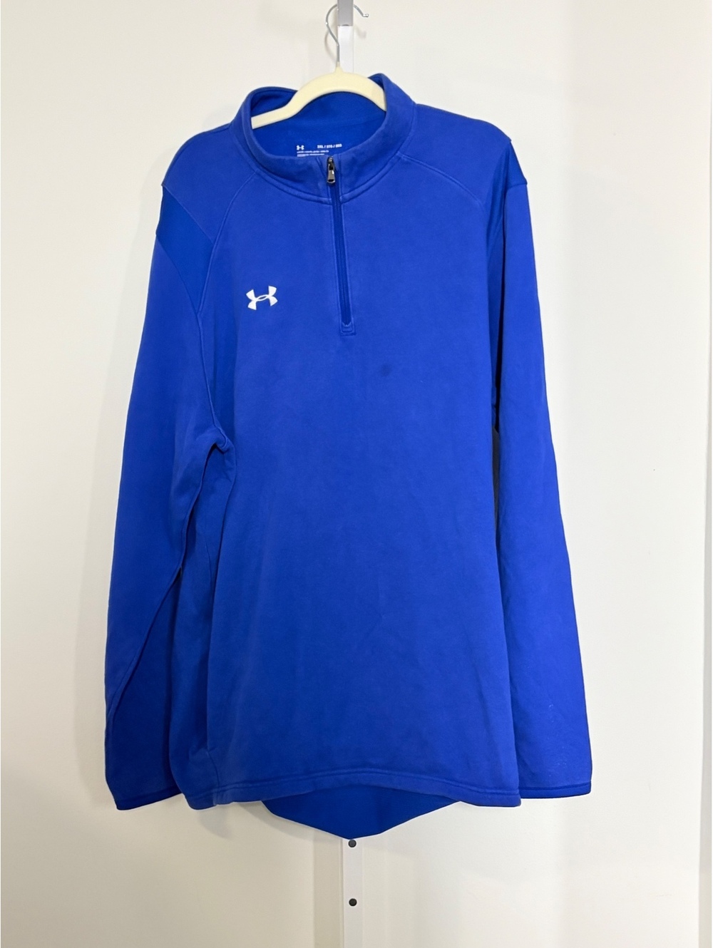 Under Armour Men's 3XL Loose Fit Blue Quarter-Zip Fleece Pullover